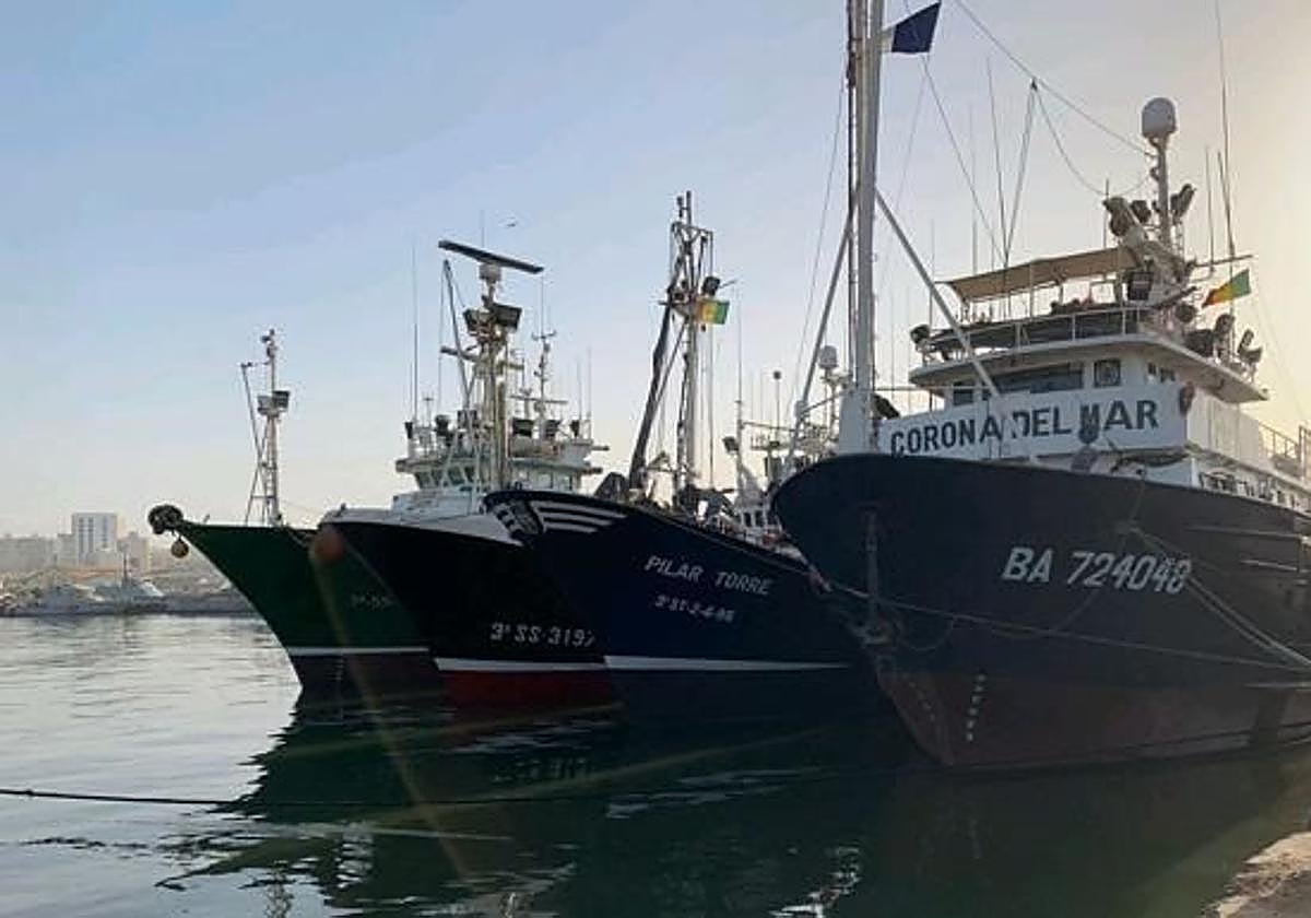 Los atuneros permanecen amarrados en Dakar desde hace casi un año.