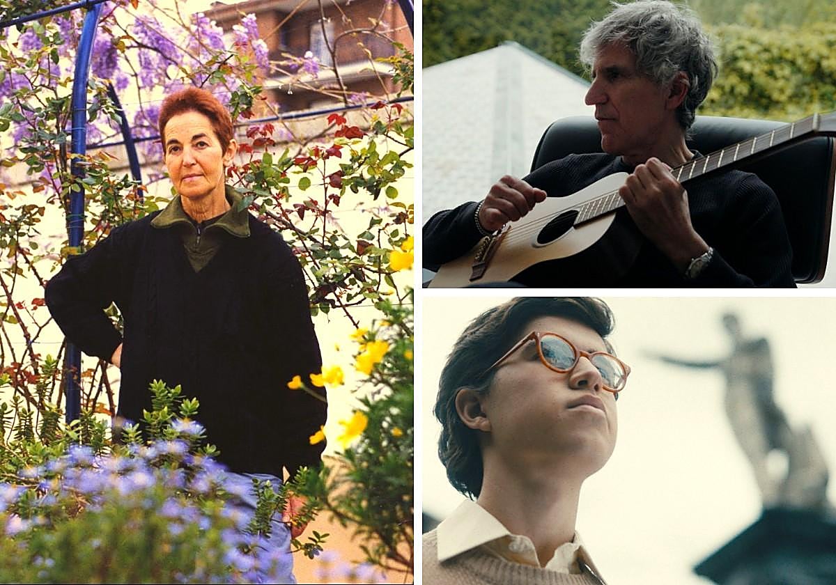 Fotograma de los documentales 'Lurdes Iriondo, ez gera alferrik pasako', 'Hombre bala', e 'Itoiz, udako sesioak'.