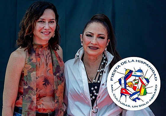 Isabel Díaz Ayuso junto a Gloria Estefan, en el concierto que se celebró la semana pasada en Madrid