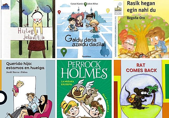 Hiztegi jolastia (Joxan Ormazabal), Galdu dena azaldu dadila! (Garazi Kamio, Julen Ribas), Rasi bilduma (Begoña Oro), colección Querido hijo (Jordi Serra i Fabra), colección Perrok Holmes (Isaac Palmiola), Hocus and Lotus (Euskal Herriko Ikastolak).