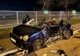 El Polo en el que los jóvenes Izaro y Cristian perdieron la vida mientras veían una carrera ilegal en Júndiz el pasado 13 de enero de 2024.