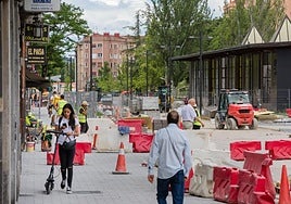 Tramo de la calle Los Herrán donde se produjo la tentativa de robo de cable.