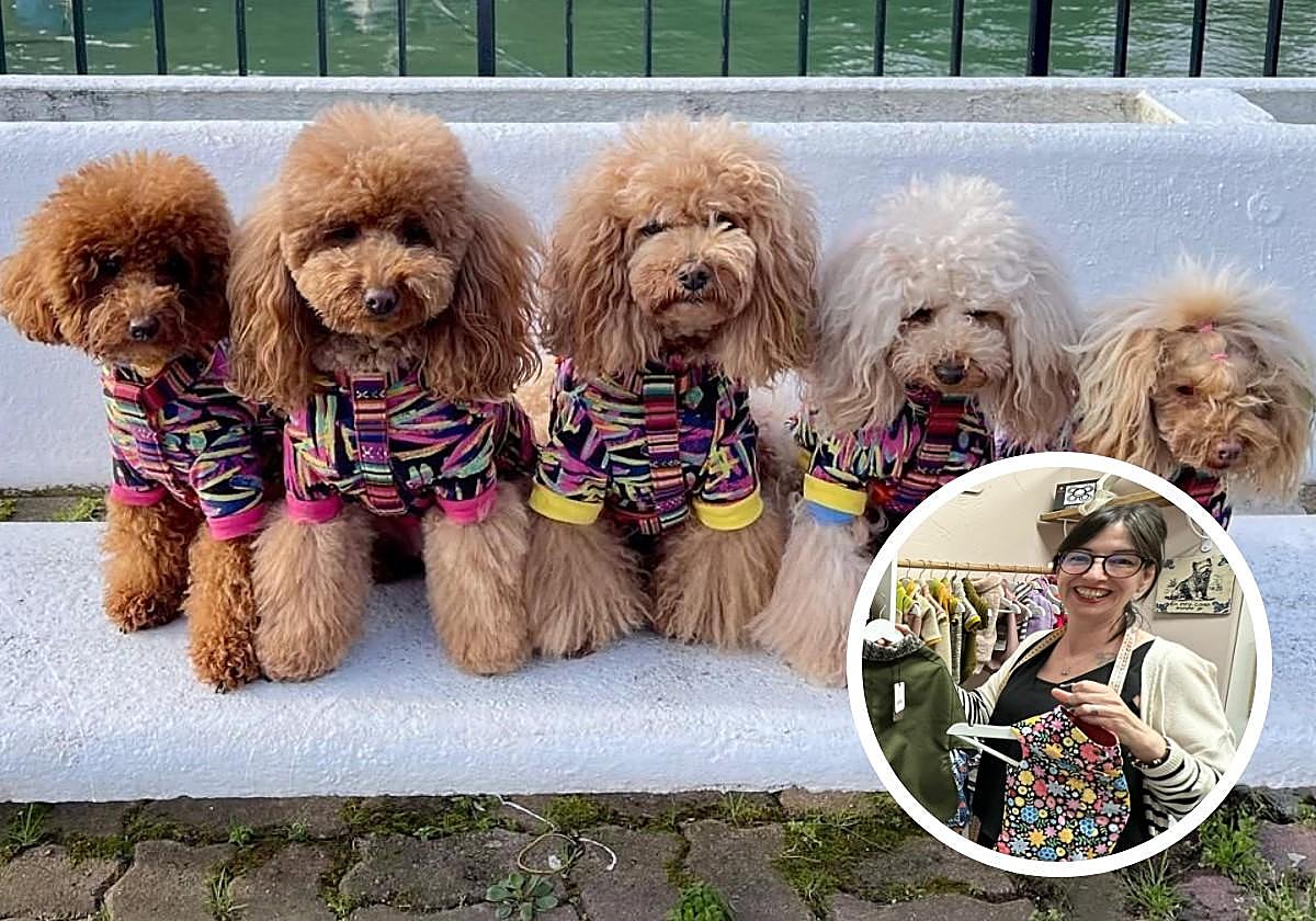 Marta, la sastre de los perros más elegantes de Bilbao.