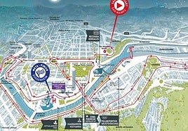 Estos son los cortes de tráfico previstos para hoy por la 'Bilbao Night Running'