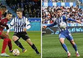 A la izquierda, Blanco en su debut, en enero de 2023, en Copa ante el Sevilla (0-1). A la derecha, en su partido 99, ante el Elche (3-1).
