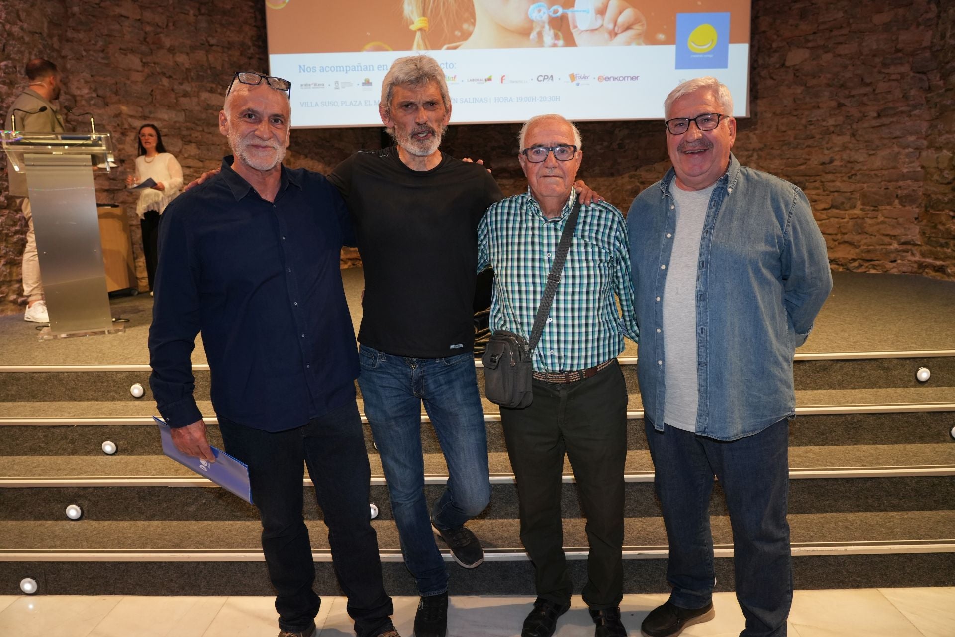 Javier Aguirreurreta, Josu Izuskitza, Ismael Calleja y Antonio Benito.