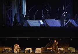 Escena del montaje, con dirección de escena de Ignacio García, que podrá verse este sábado en el Euskalduna.