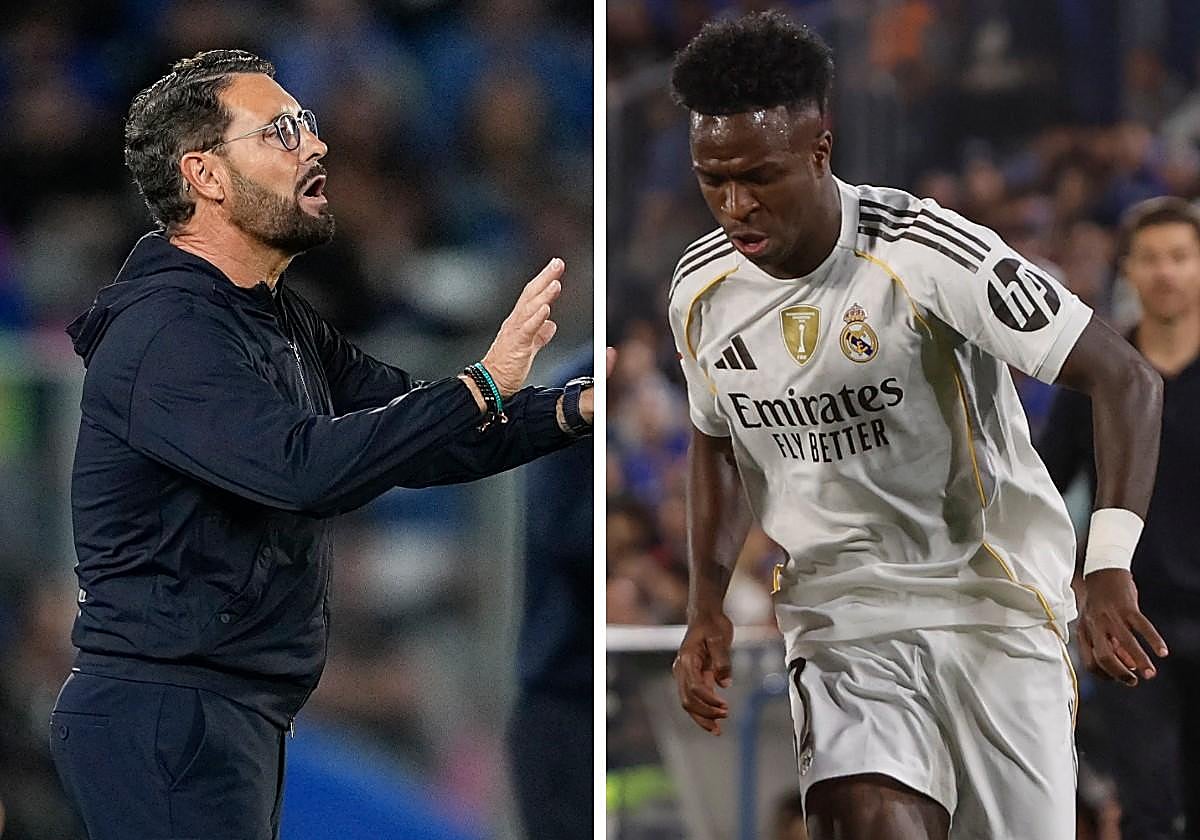 Vinicius saca de quicio a Bordalás tras provocar la expulsión de Nyom en 30 segundos: «Buen cambio...»