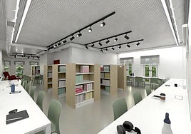 Infografía de cómo quedará la futura biblioteca municipal.