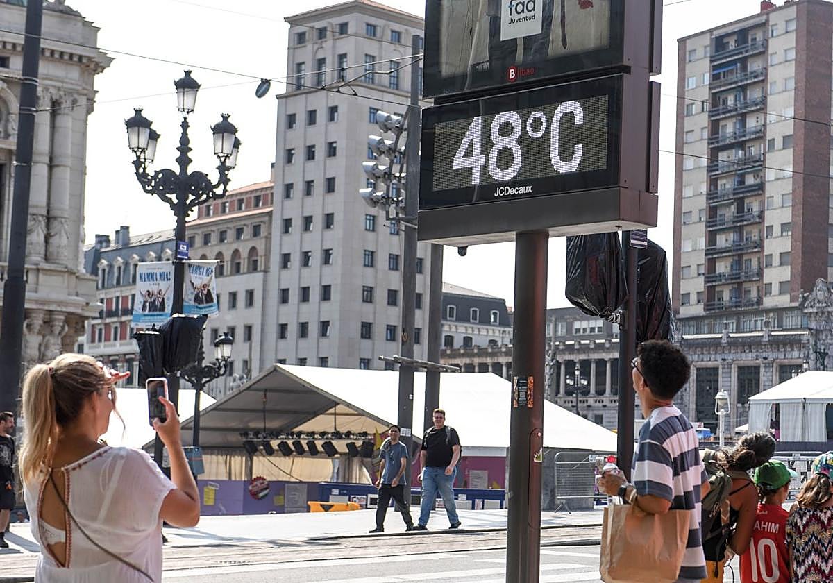 Ola de calor en Bilbao en agosto.
