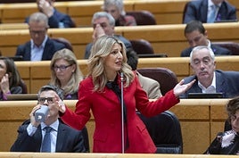El lapsus de Yolanda Díaz en el Senado: «Queda Gobierno de corrupción para rato»