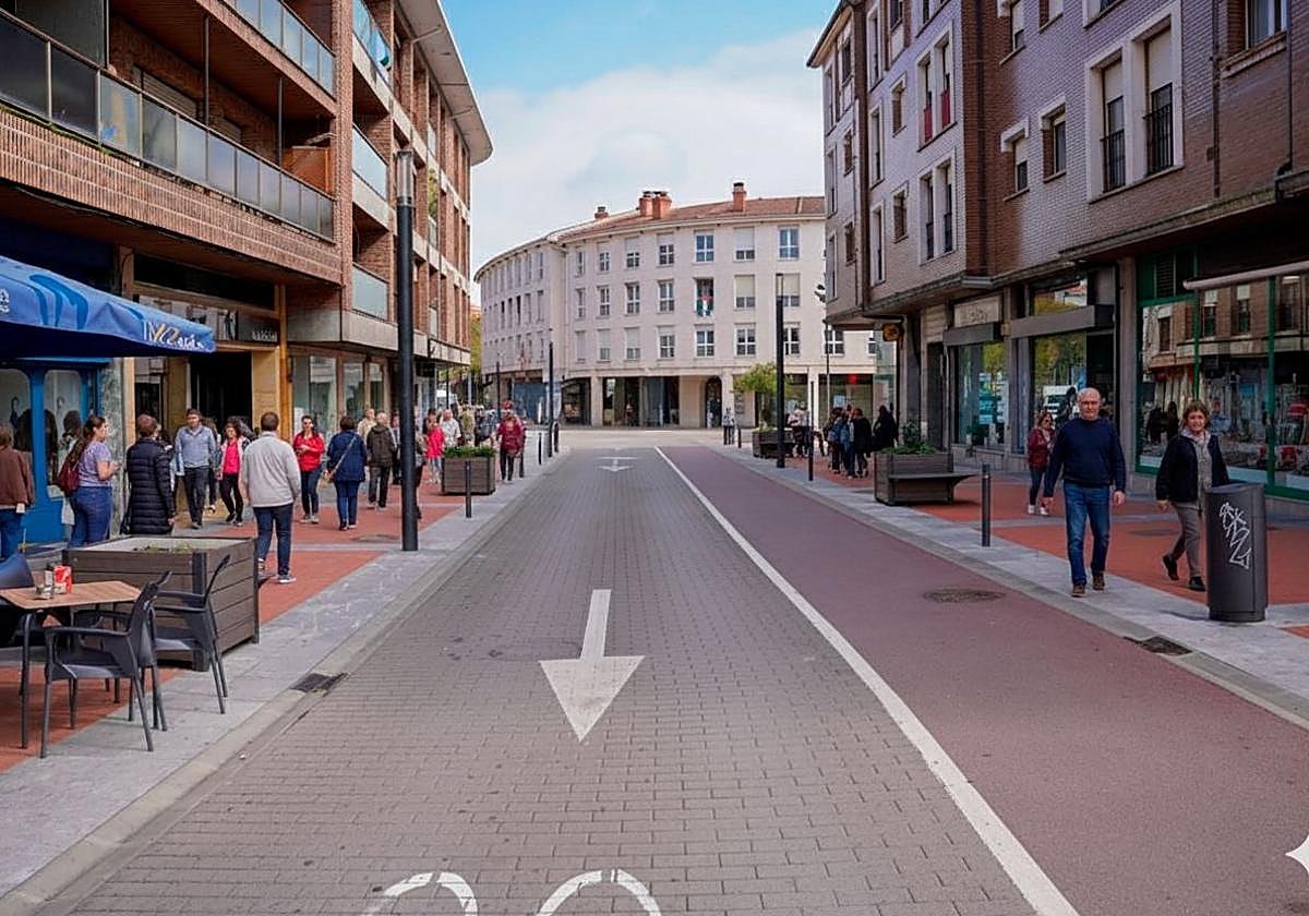 El municipio cuenta con núcleos comerciales, uno en la zona de Moreaga y otro en Larrabasterra