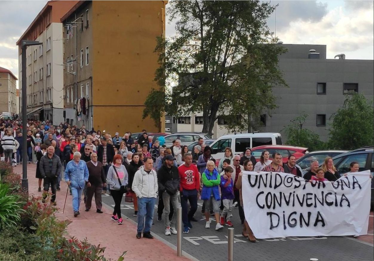 Imagen de una concentración anterior de los vecinos del barrio.