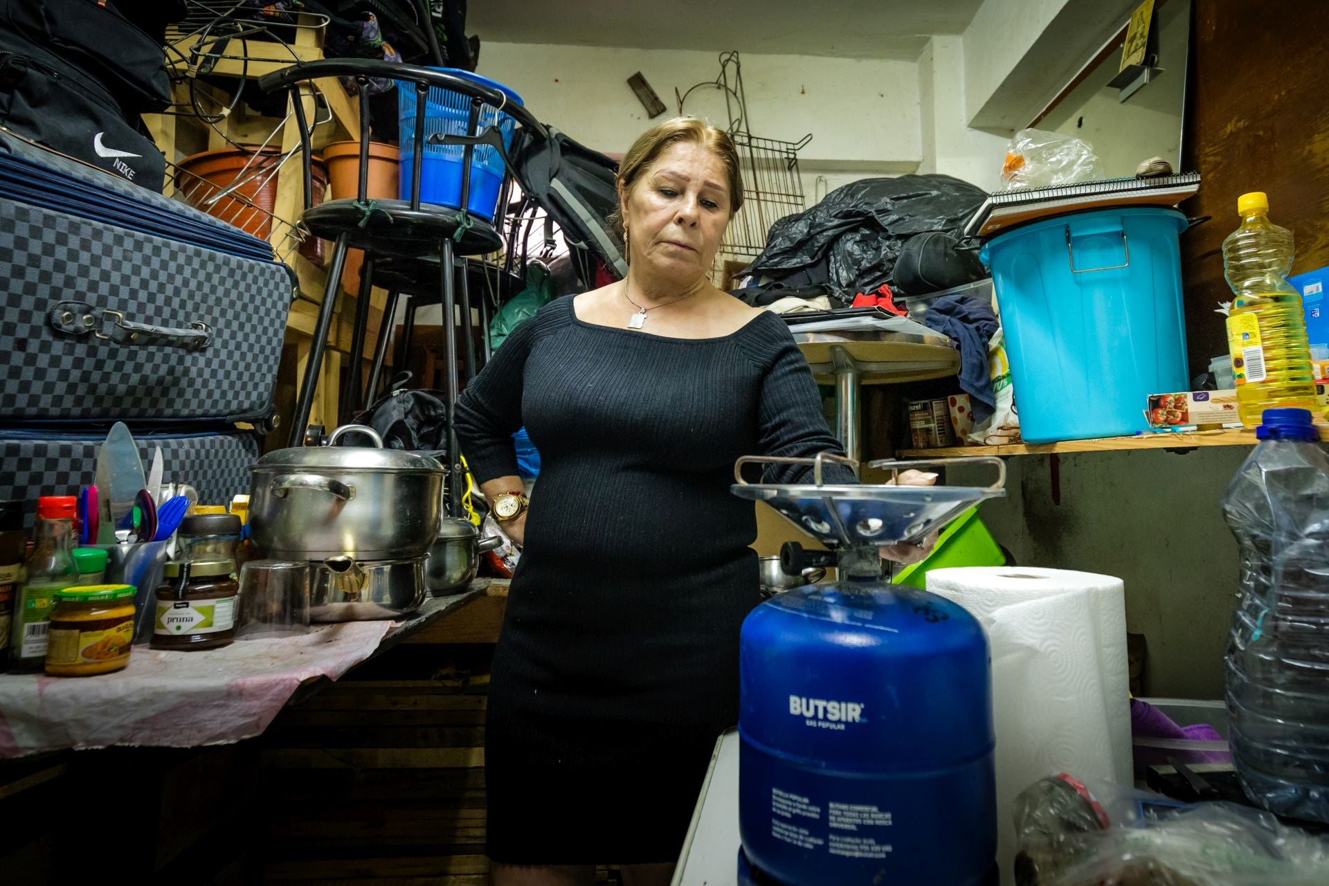 Así era el camarote en el que vivió un año Josefina tras ser okupada su casa en Vitoria