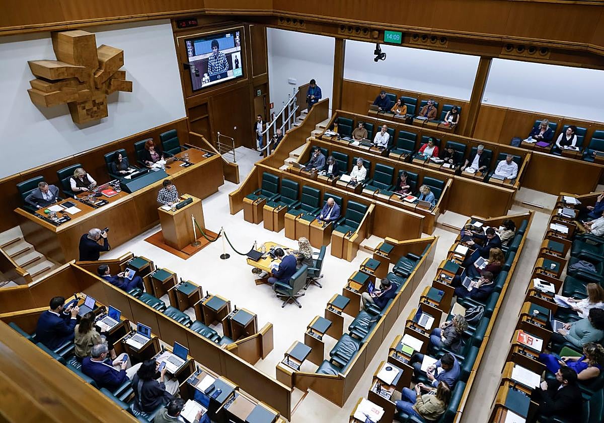 Imagen del pleno del Parlamento vasco.
