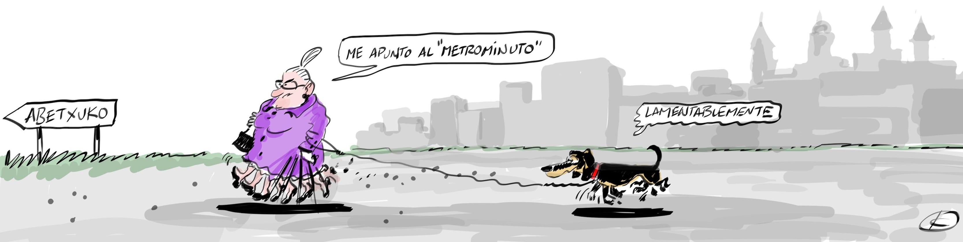 La tira de Cerrajería sobre las distancias en Vitoria