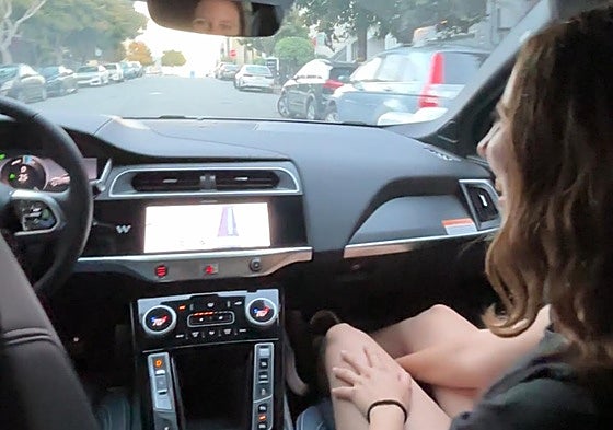 A bordo de una de las unidades de Waymo en San Francisco.