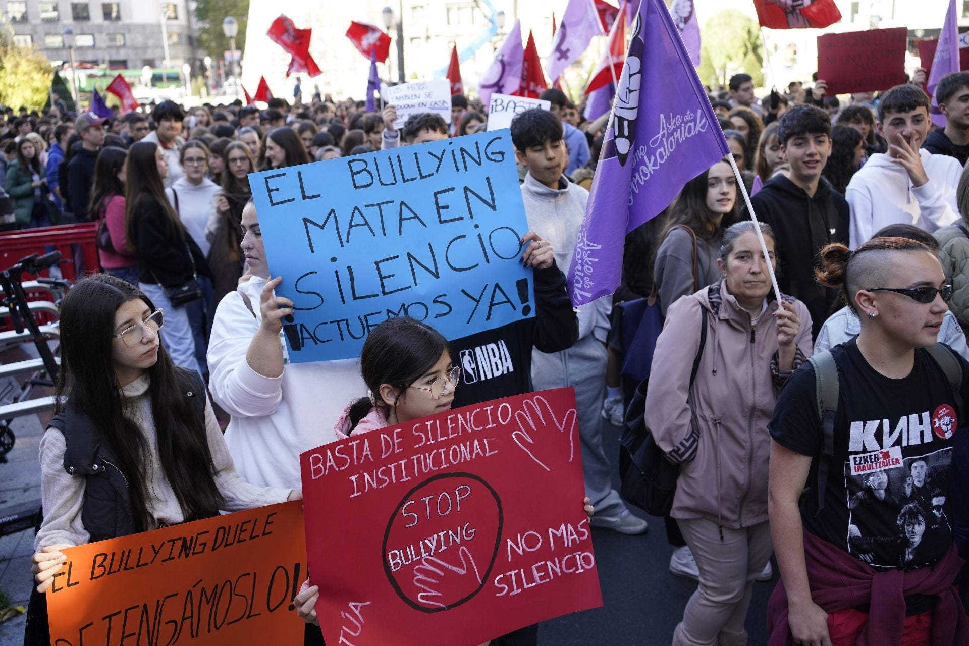 Manifestación contra el &#039;bullying&#039; en Bilbao