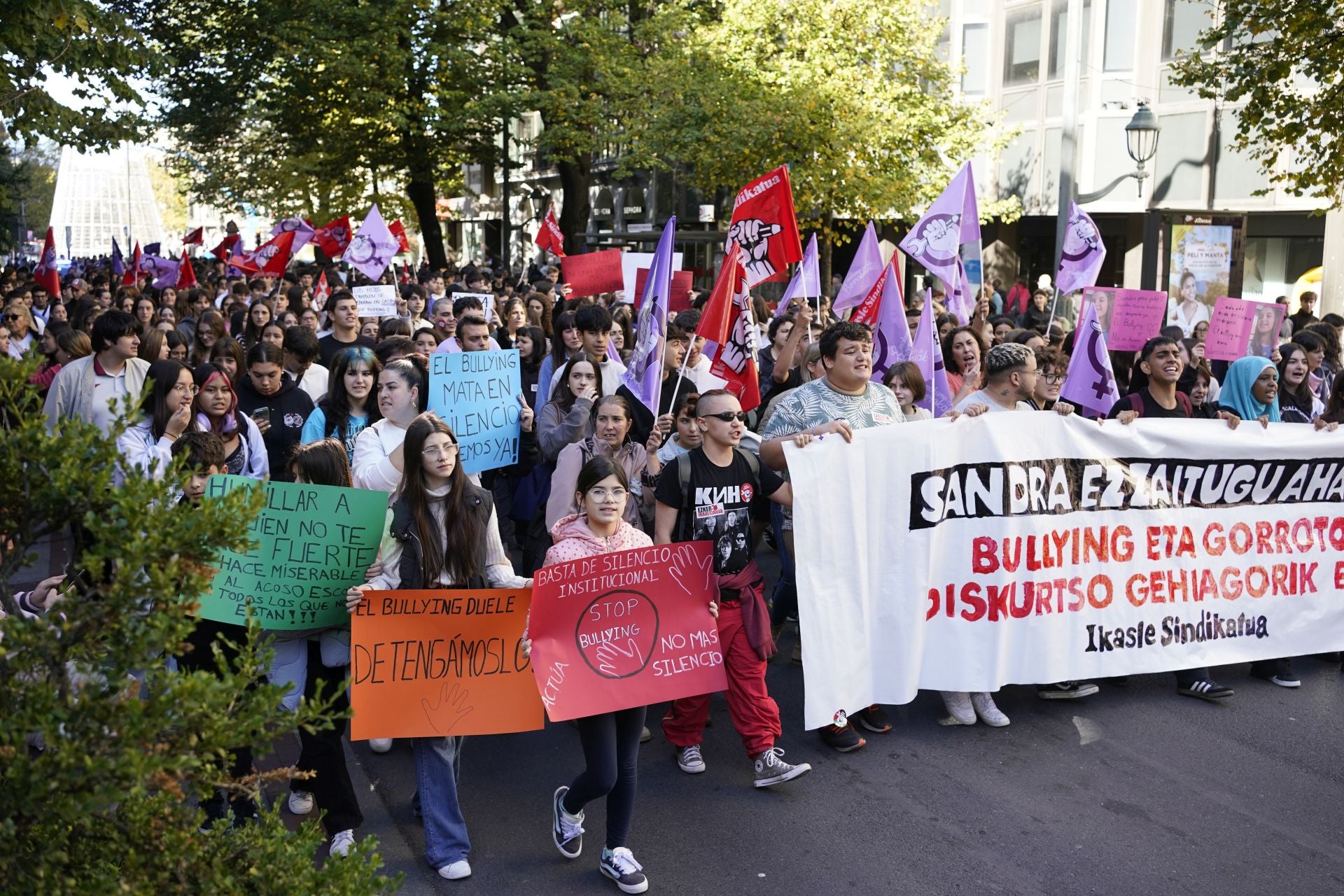 Manifestación contra el &#039;bullying&#039; en Bilbao