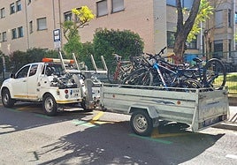 Las bicis que han sido recuperadas.