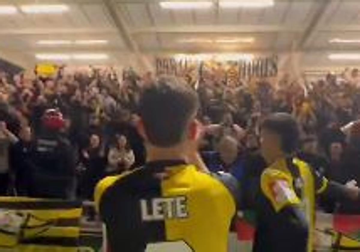 Fiestón por todo lo alto en La Florida tras la victoria del Portugalete