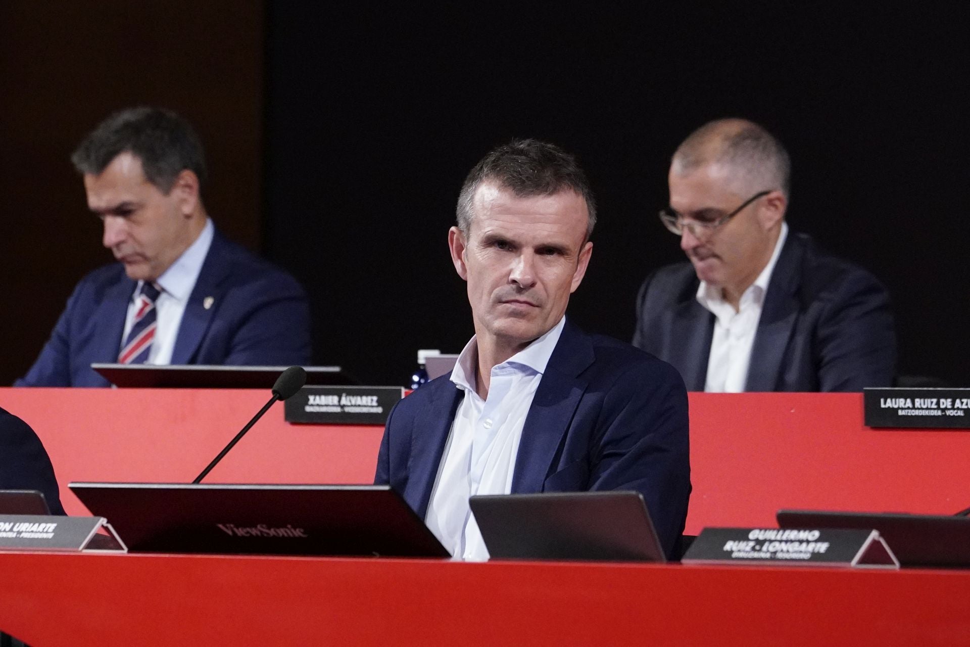 Jon Uriarte, en un momento de la asamblea.