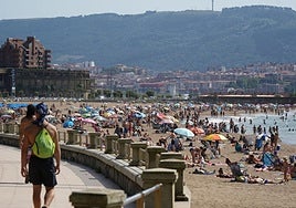 Vista de la playa de Ereaga.