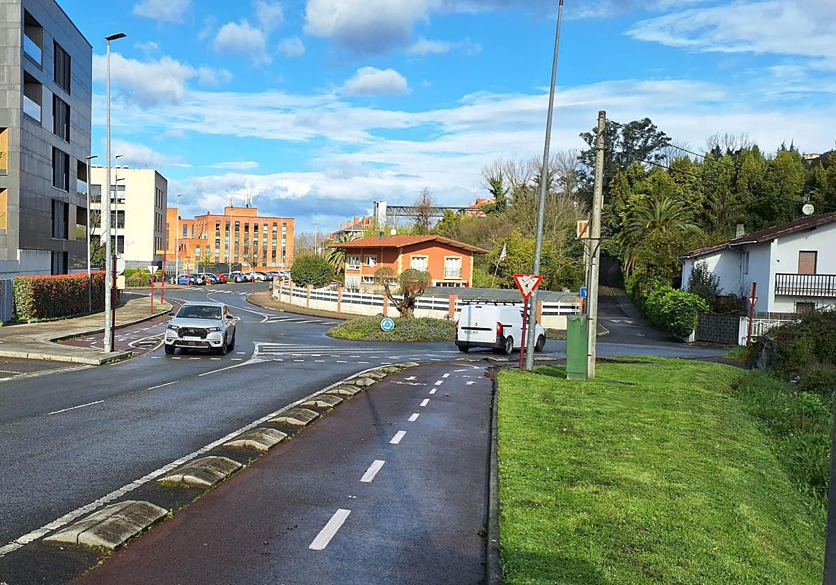 La rotonda de Laubide, junto a la que se prevé acometer el proyecto.