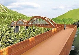 Reacreación de la pasarela que dará continuidad a los actuales itinerarios ciclistas.