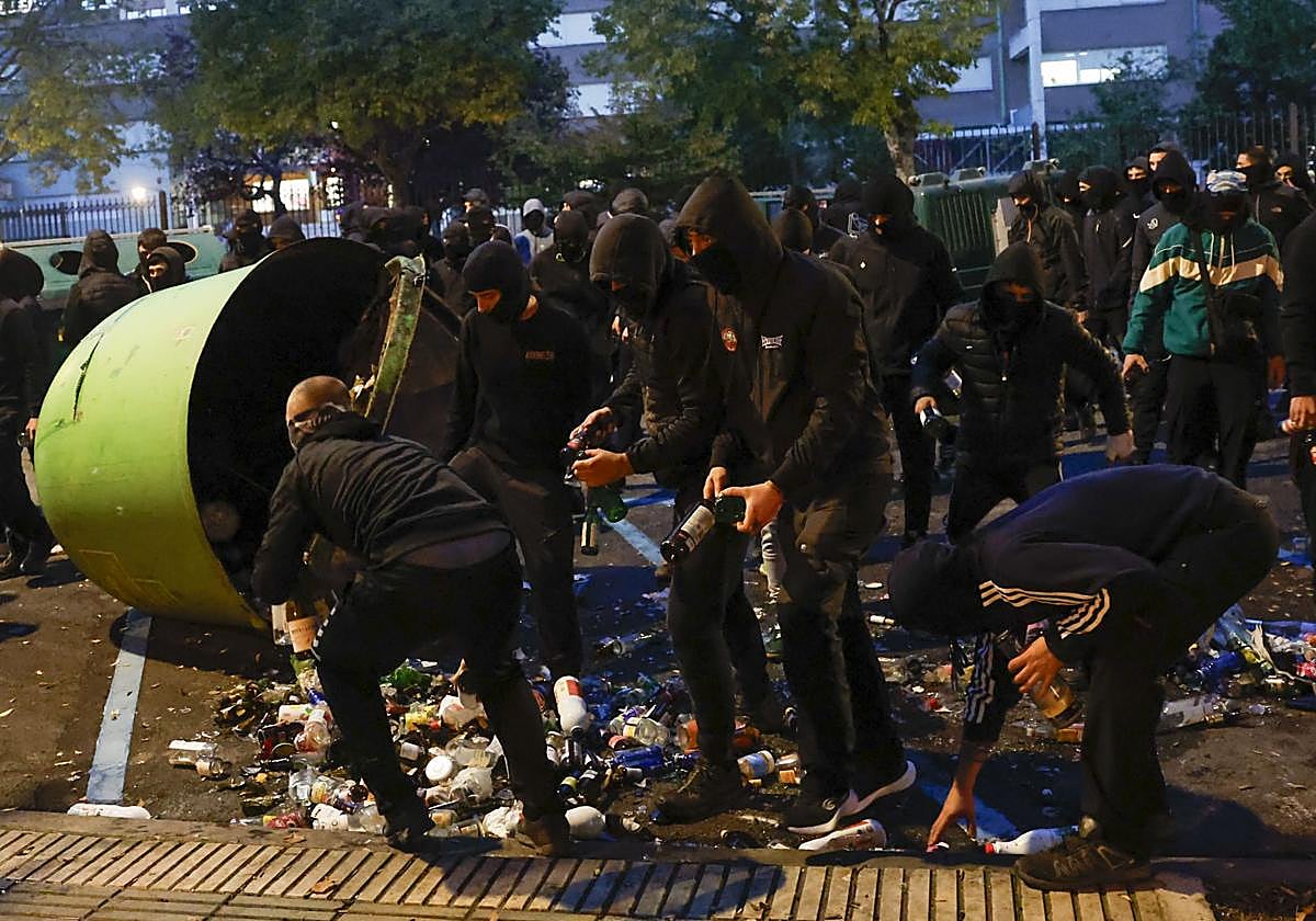 Los incidentes entre los radicales y la Policía Nacional en Pamplona vistos desde dentro