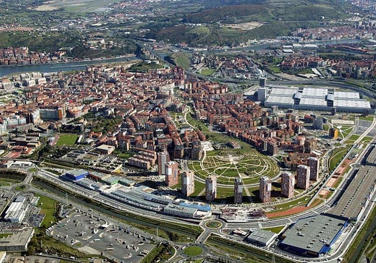 Imagen aérea de Barakaldo.