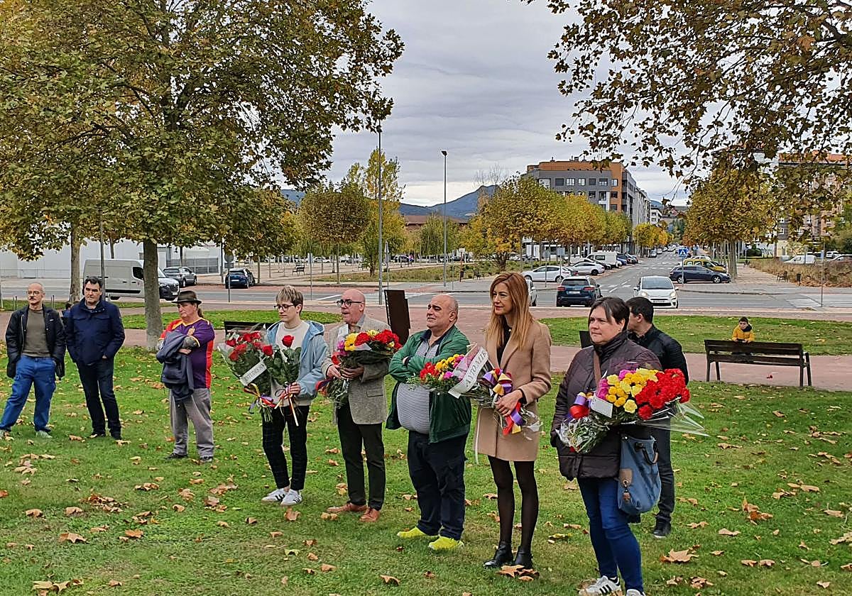 Momento de la ofrenda floral.