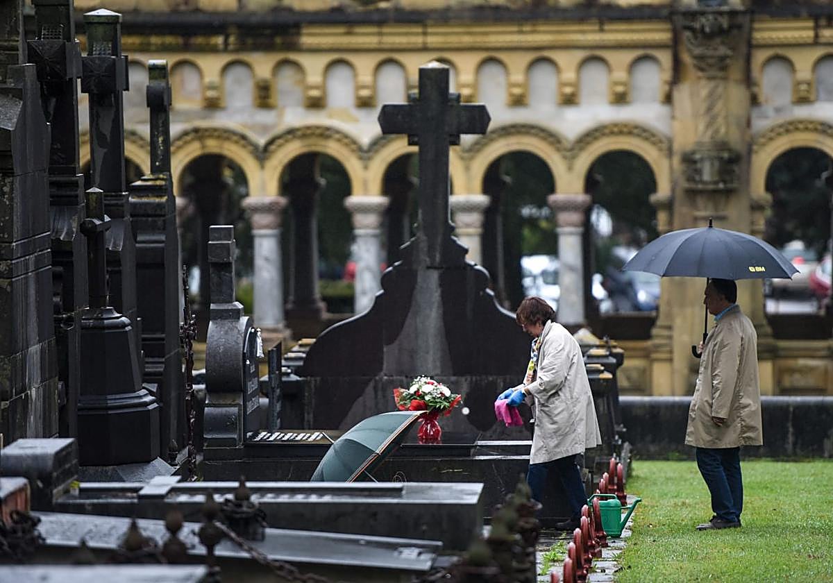 Cementerio de Derio esta mañana.