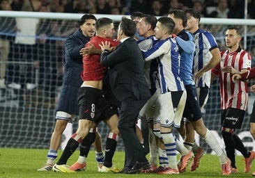 El derbi acaba en tangana: «Aranburu se ha metido con Valverde y el banquillo»