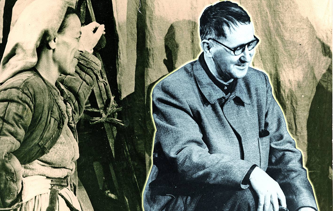 Helene Weigel y Bertolt Brecht, durante un emsayo de 'Madre coraje y sus hijos' en Berlín en 1951.