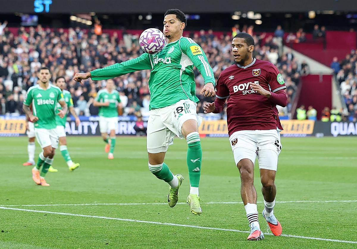 LEl Newcastle cayó ante el West Ham.