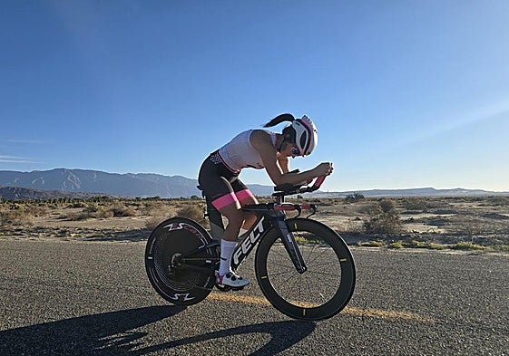 La vizcaína Ziortza Villa en el trazado californiano en el que se disputó el Mundial de ultrafondo.