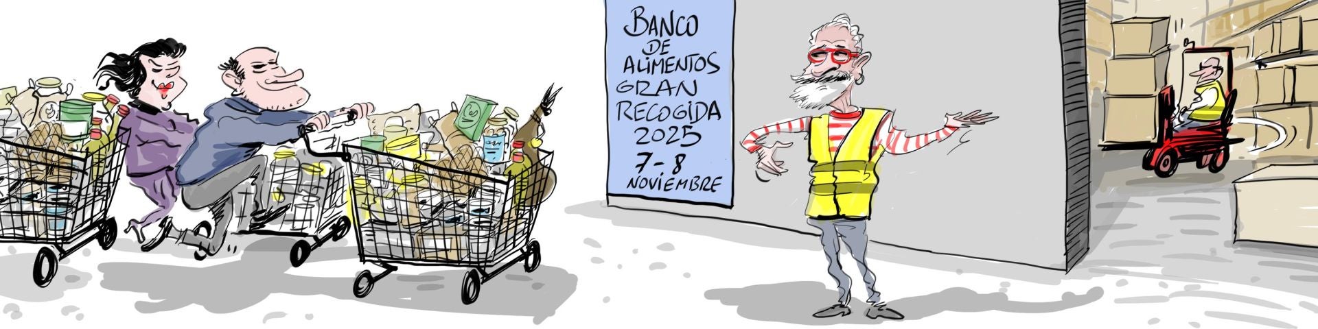 La viñeta de Cerrajería sobre la Gran Recogida del Banco de Alimentos de Álava