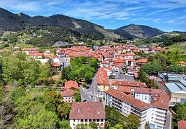 Imagen panorámica del parque de viviendas de Markina.