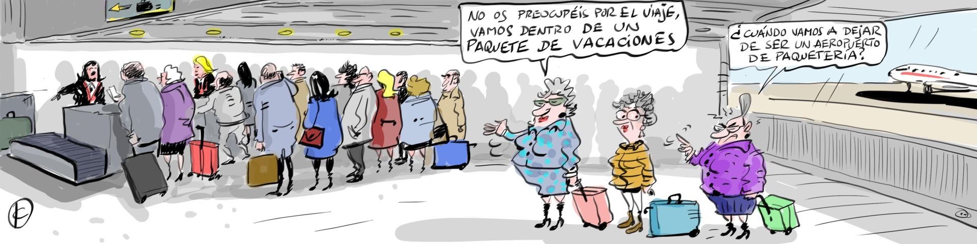 La viñeta de Cerrajería sobre los vuelos desde Foronda