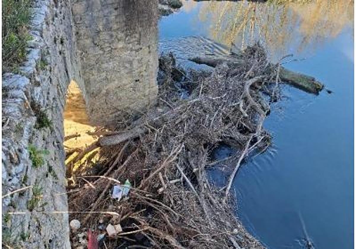 El Zadorra desbordado a su paso por Trespuentes.