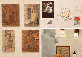 Detalle de algunos de los dibujos que se podrán ver en la exposición.