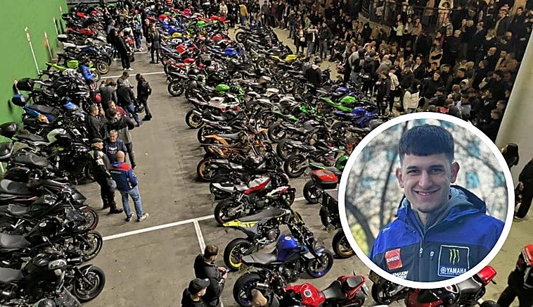 Más de cien motoristas despiden en su barrio de Altamira al joven fallecido en accidente