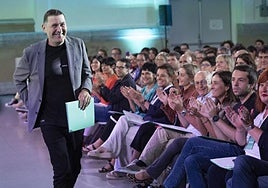 El secretario general de EH Bildu, Arnaldo Otegi, en la última conferencia política de su partido.