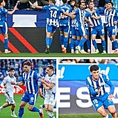 El Alavés superó al Espanyol en la primera mitad.