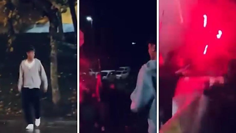 El recibimiento por todo lo alto en plena calle al joven Selton por su debut en el Athletic