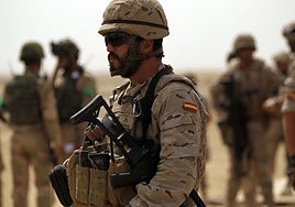 Un soldado español en la guerra de Irak.