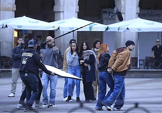 La plaza de España, una de las localizaciones en las que se ha grabado parte de 'Kraken'.