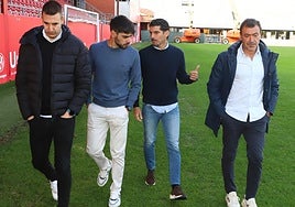 El segundo entrenador, José Miguel Márquez, el preparador físico Diego Isla, el analista David Vega y Jesús Galván.