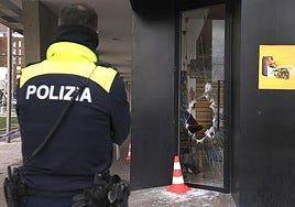 Estado en que ha quedado el kebab asaltado esta madrugada.